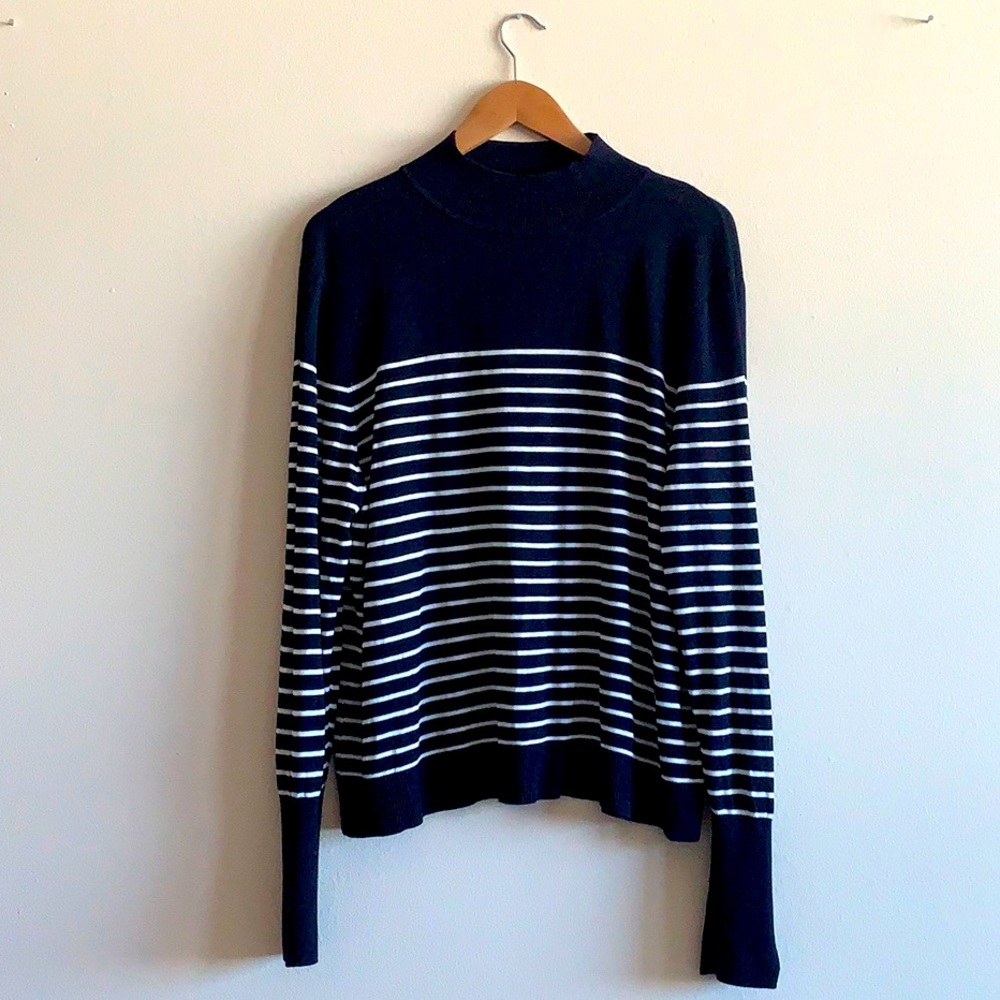 Light Weight Navy Blue Stripped Sweater